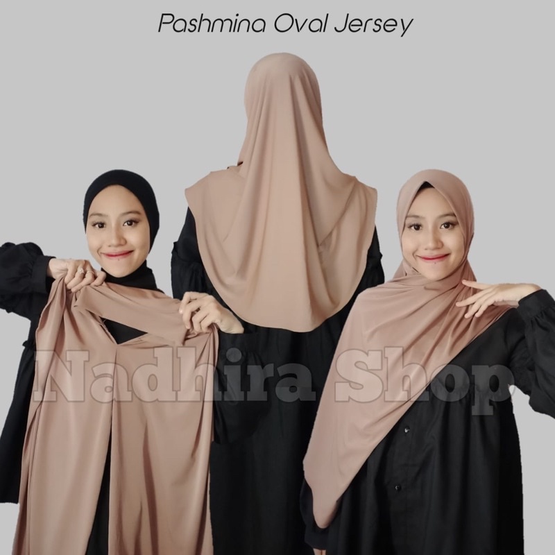 Pashmina jersey Instant oval 2in1/pashmina Instant jersey oval pad