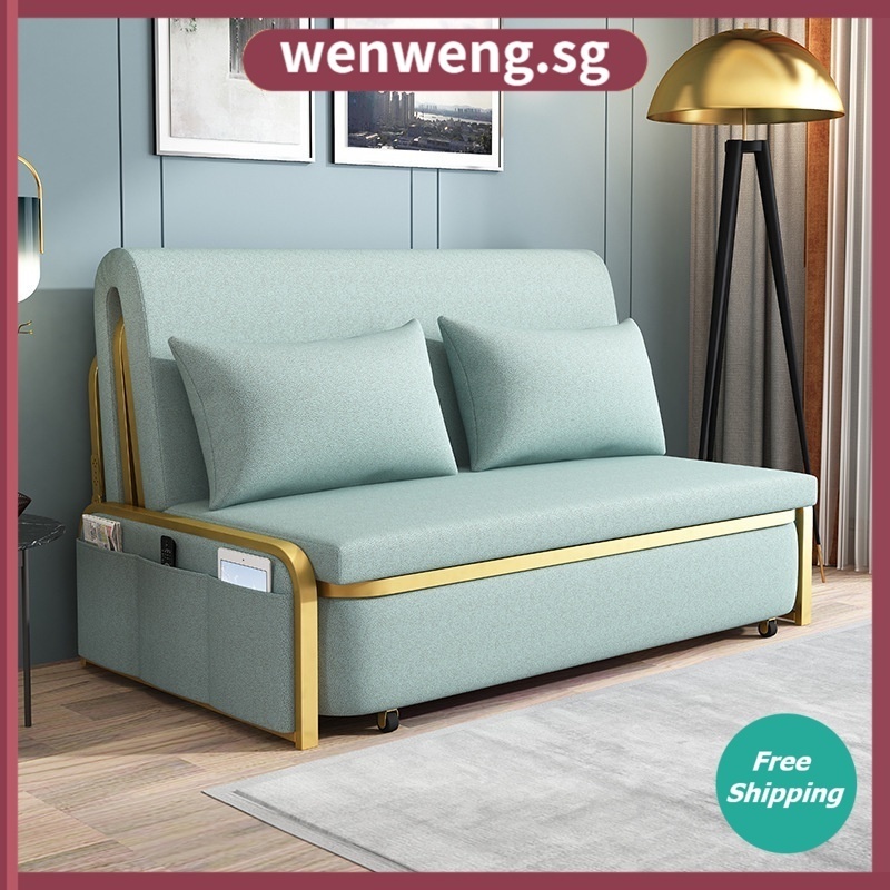 Wenweng Deluxe Sofa Bed Dual Purpose Double Living Room Multifunctional Small Family Folding Sofa Bed 38CD