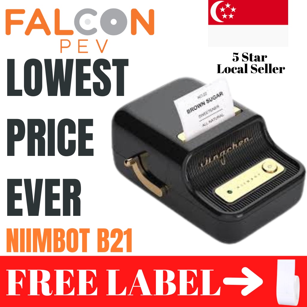 [INSTOCK] NIIMBOT Thermal Printer B21 Wireless Bluetooth Thermal Printing Sticker Inkless Label Maker Textbook