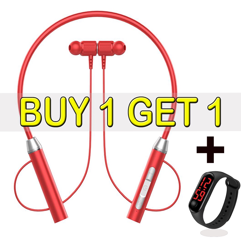 Magnetic Wireless Bluetooth Neckband Earphone Stereo Sports