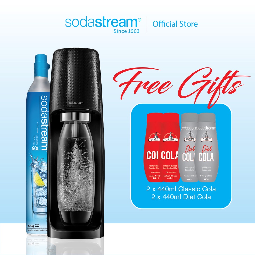 SodaStream Spirit Black Sparkling Water Maker