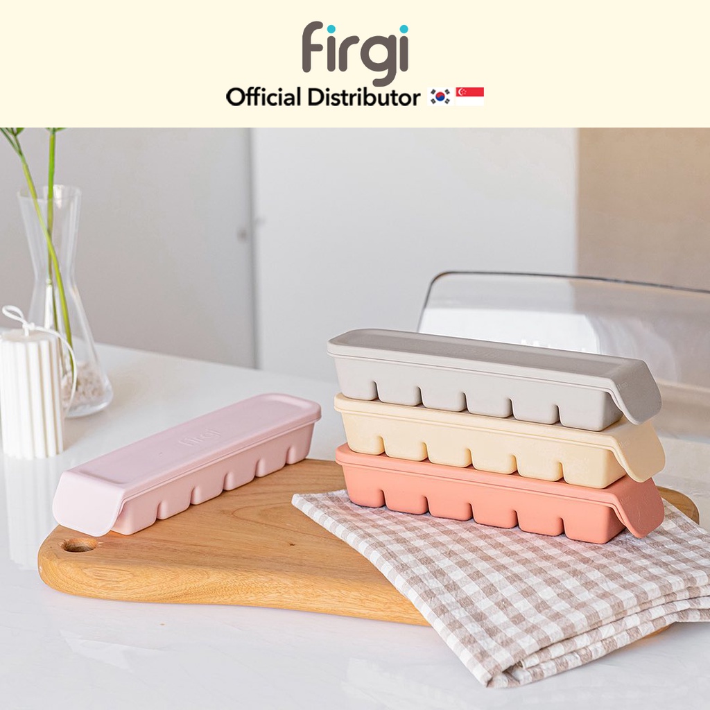 Firgi Double-Sealed Cube Tray /Platinum Silicone / Anti-Leak / No Spill / Made in Korea / BLW / Weaning/ toppingskids