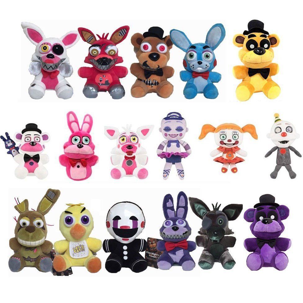 25cm Game Five Nights at Freddy's Nightmare Freddy Bear Foxy Bonnie Plush Toys Soft Stuffed FNAF Animal Dolls