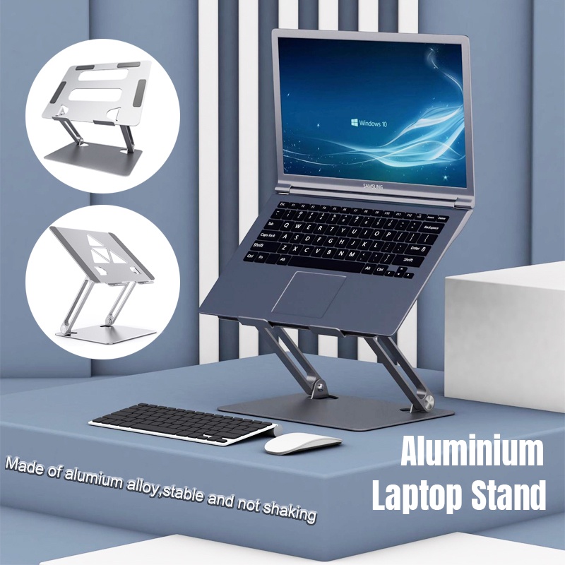 FoldableLaptop Stand /Ergonomic Notebook Stand/Tablet Stand/Portable Aluminium Adjustable Height Fits ALL Laptop