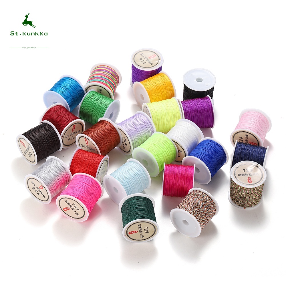 St. kunkka 1 Roll 50m 0.8mm Encrypted Premium Jade Thread Beaded Thread Braided Bracelet Making