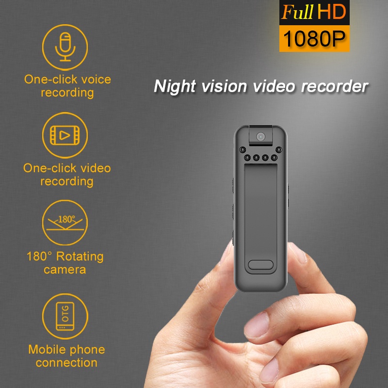 Mini camera night vision small wireless policial body cam micro voice video recorder secret police wearable ir bodycam discreet