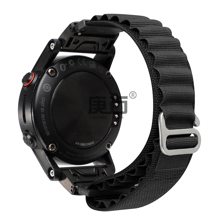 Correa Loop Alpine Para Garmin Fenix 5 Blanco Y Naranja con