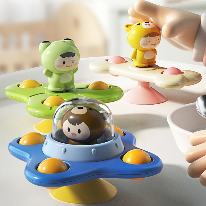 Baby Toys  Suction Cup Spinner Toys for Toddlers Learning Education Stress Relief Baby spinner Toy