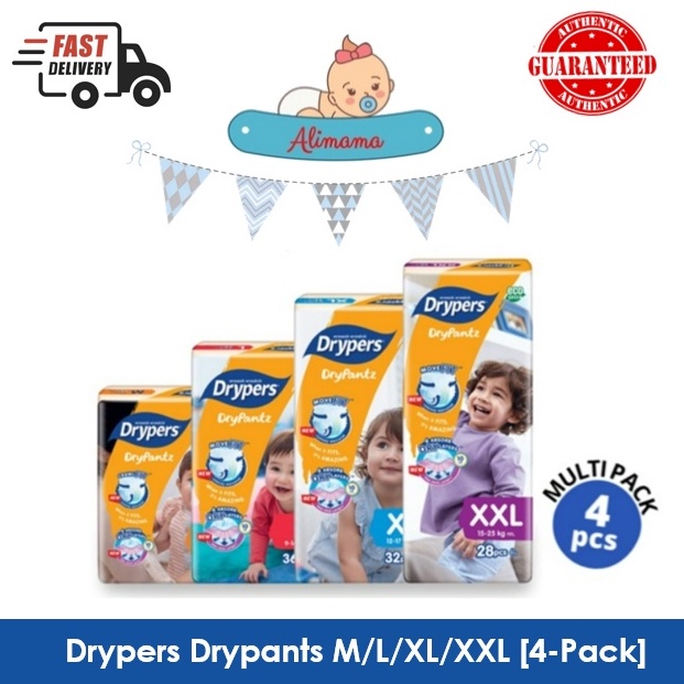 [Ready Stock & Cheapest] Drypers Drypantz M/L/XL/XXL Carton