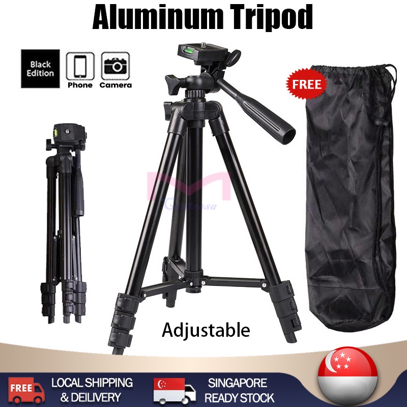 [24h Ship] TRIPOD STAND FOR PHONE AND CAMERA BLACK WT-3120 Handphone Camera Tripod 手機支架