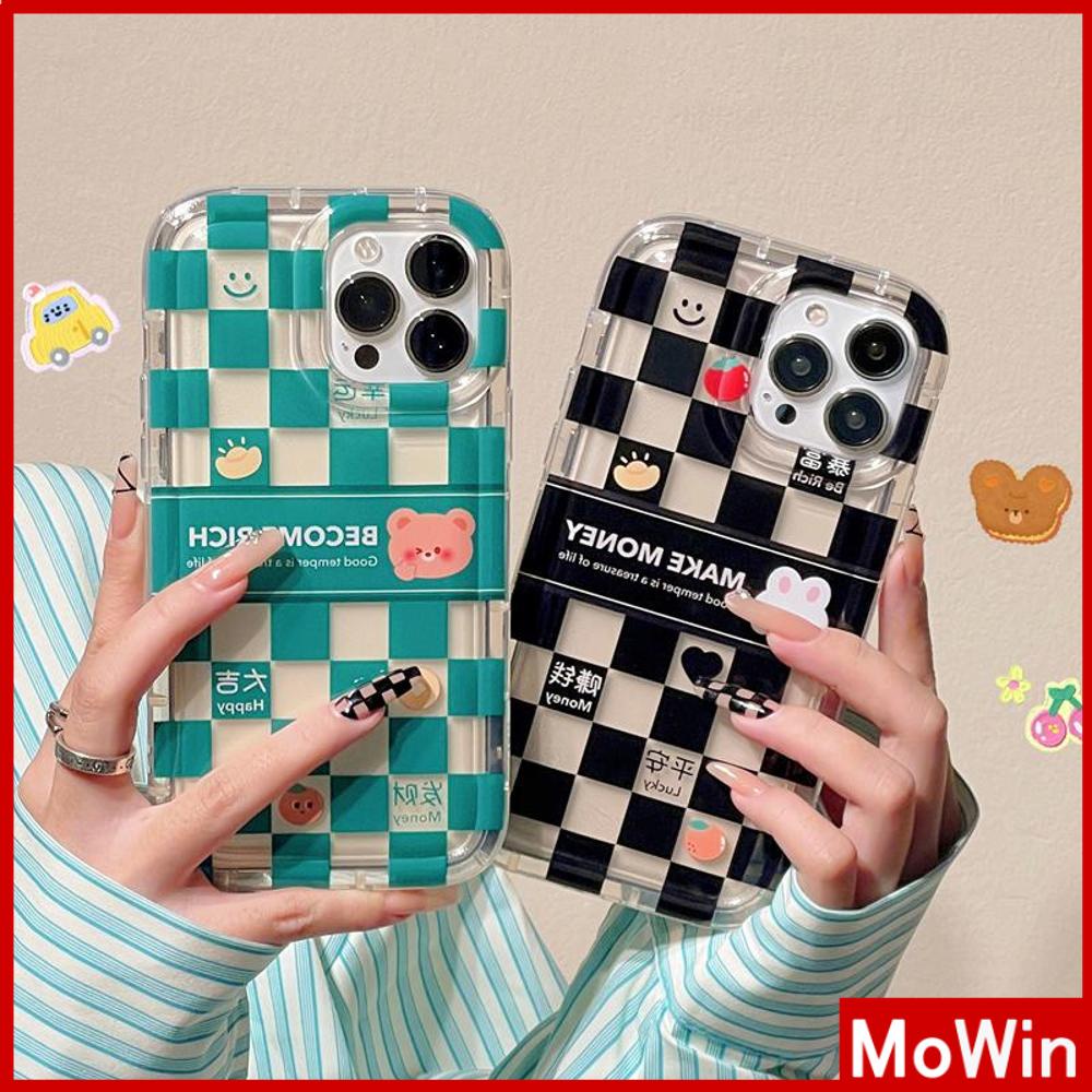 Mowin - เข้ากันได้สำหรับ เคสไอโฟน เคสไอโฟน11 สำหรับ iPhone 14 Pro Max เคส iPhone หนา TPU เคสนิ่ม เคสใสถุงลมนิรภัยกันกระแทกหมีน่ารักสำหรับ iPhone 13 Pro Max 12 Pro Max 11 Pro Max 7plus 6splus 8plus xr 