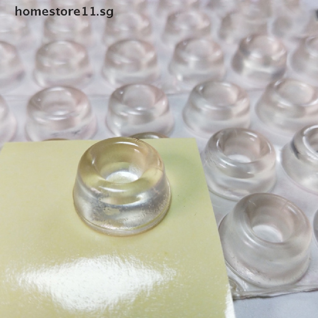 Homestore 12 Pcs Clear Self Adhesive Stopper Rubber Damper Buffer Cabinet Bumpers Silicone .