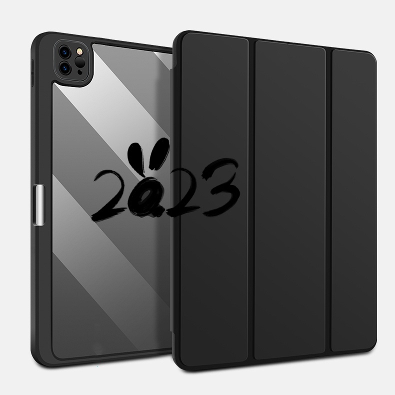 ⚡new⚡2022 gen10  Air4/5 compatible for case10.9 Pro11 gen7/8/9 10.2 gen5 gen6 9.7 mini6หลังใส เคสไอแพดสีดํา 11นิ้วหลังทึ