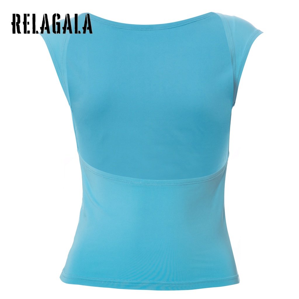 RelaGala Women's   Solid Color Reversible Sleeveless Slim Tank Top