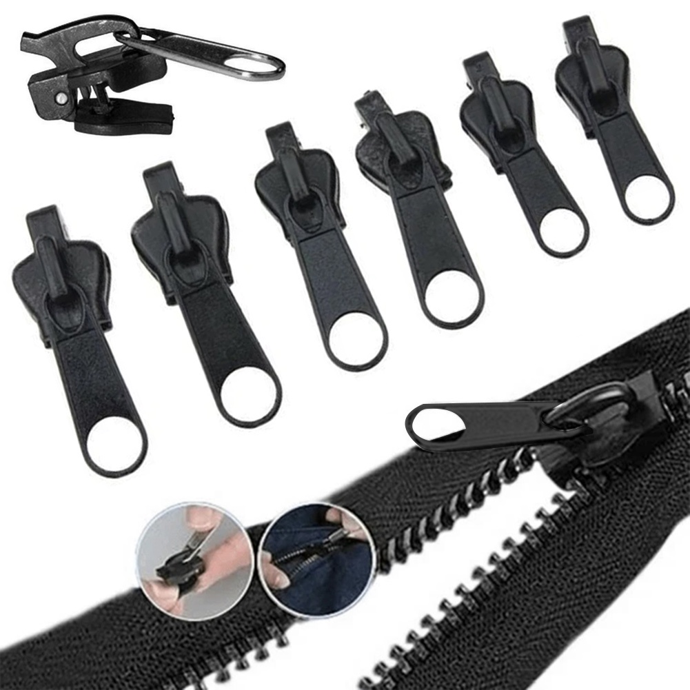 6Pcs Zipper Repair Kit Universal Instant Fix Replacement Zip Slider Teeth Rescue New Design Zippers