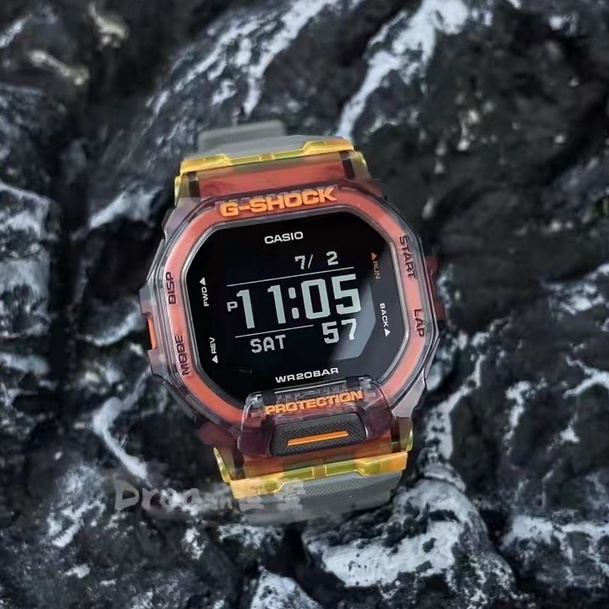 GBD G-SQUAD Series GBD-200 White LED Light Backlight Anti collision Sports Watch Gum Band GBD-200SM-1A5JF