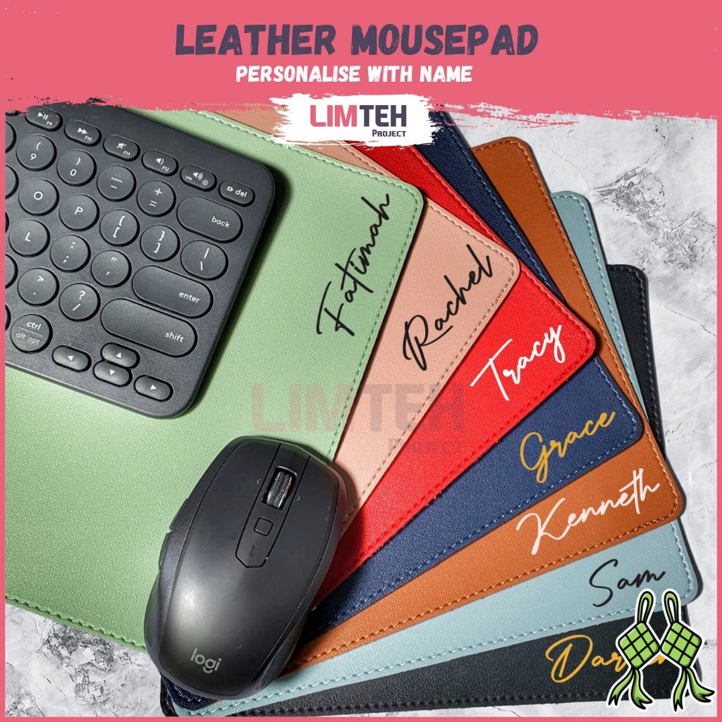 Personalised Mouse Pad | Premium PU Leather Mousepad | Mousepad | Table Mat | Christmas Gift | Farewell Gift