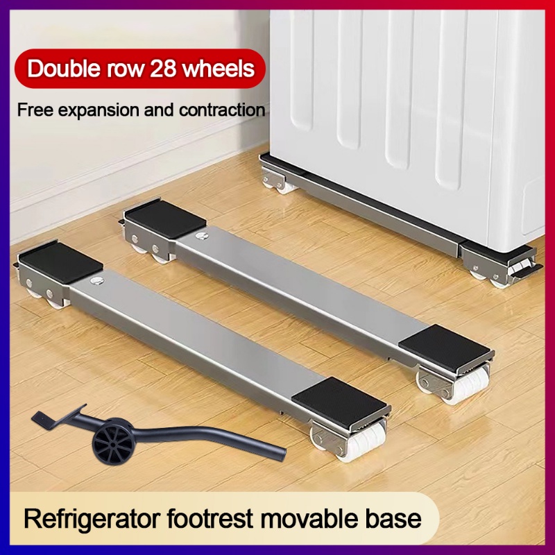 Washing machine base universal 360 degree wheel dryer bracket mobile roller bracket adjustable refrigerator base installation movable bracket 28 wheel rollers