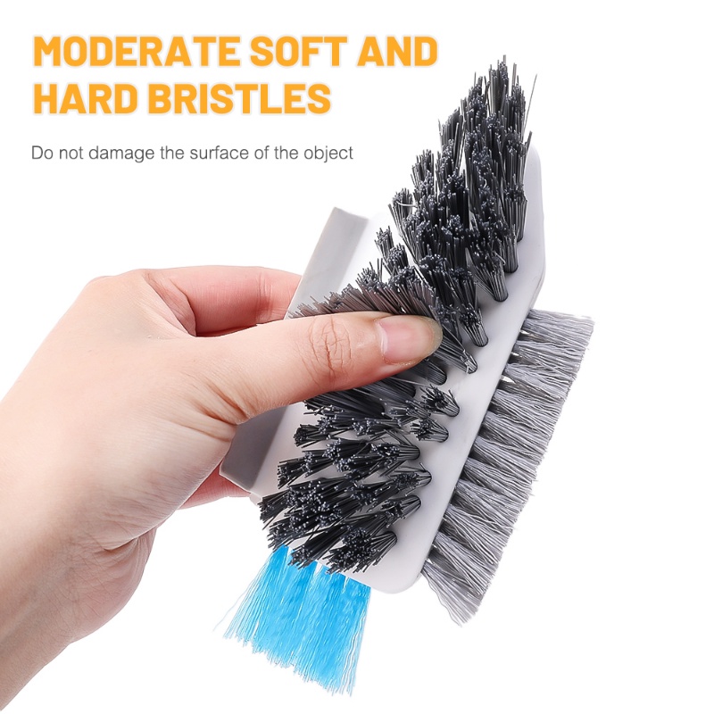 4 In 1 Household Bathroom Crevice Cleaning Brush/ Durable Creative V-Shaped Window Floor Slit Brush