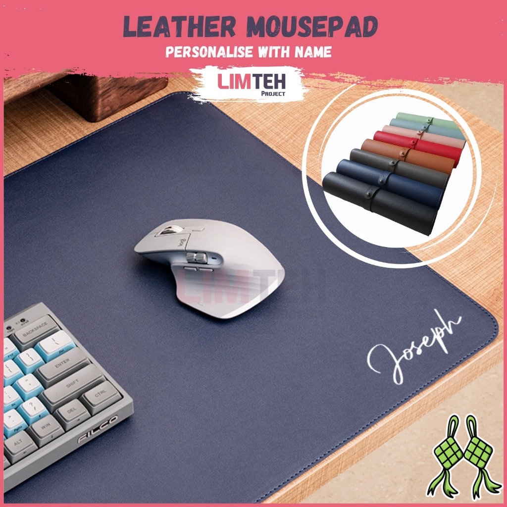 Personalised Large Mouse Pad 30x80CM | Premium Leather Mousepad | XXL Mousepad | Table Mat | Christmas Gift | Farewell