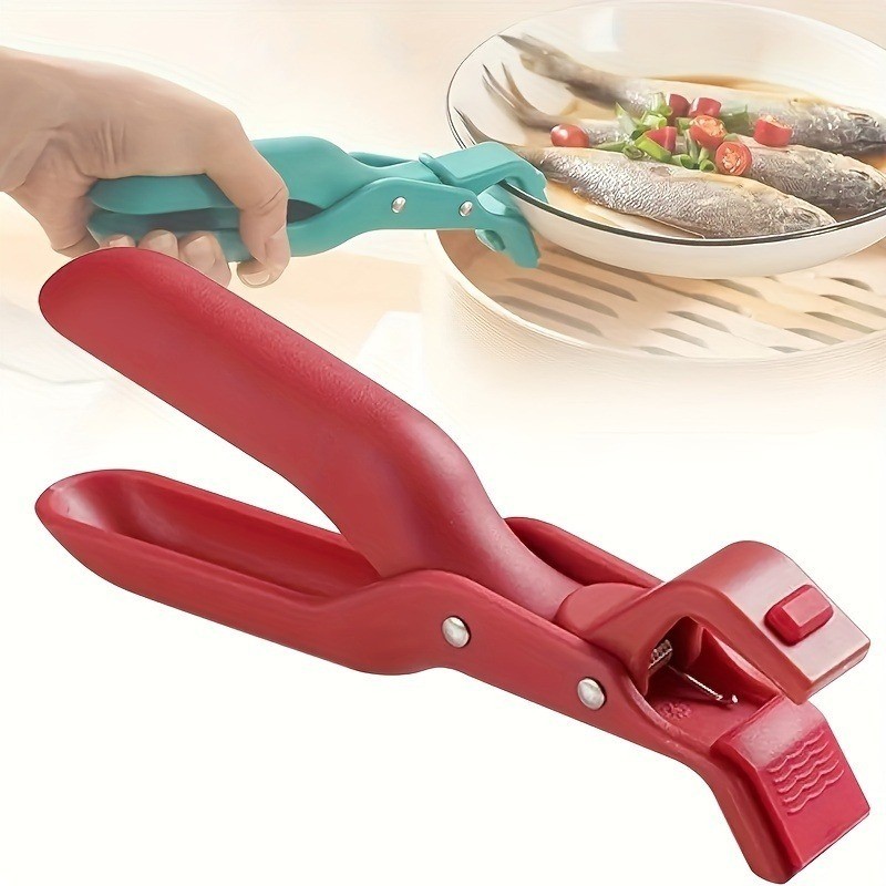 1pc Anti-Scald Kitchen Tongs - Non-Slip, Heat-Resistant Bowl & Plate Gripper for Safe Cooking and Serving