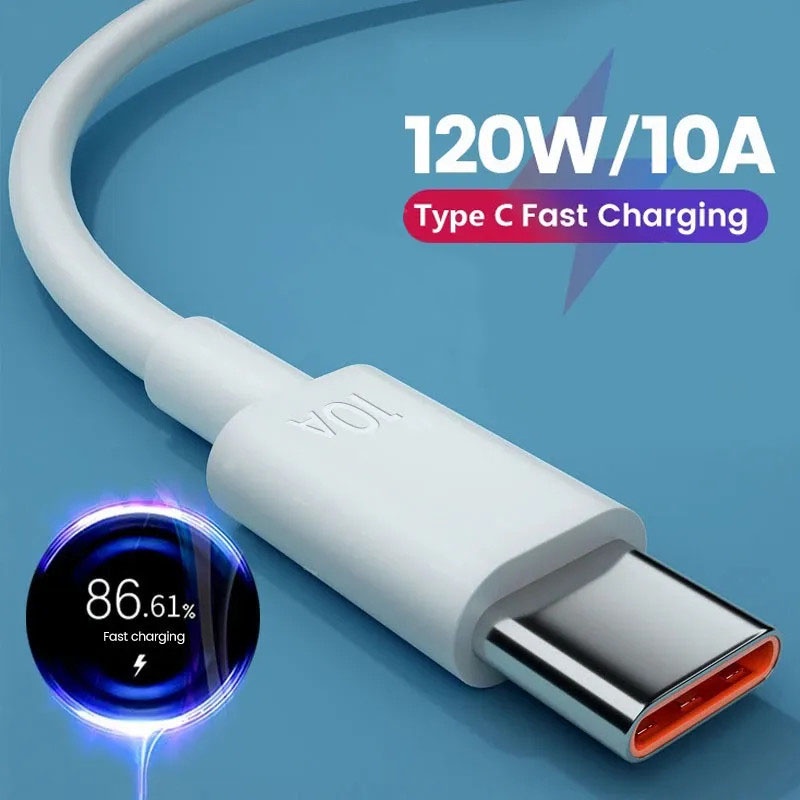 120W 10A Quick Charing USB C Cables 0.25/1/1.5/2M Type C Fast Charging Cable Data Cord Cable