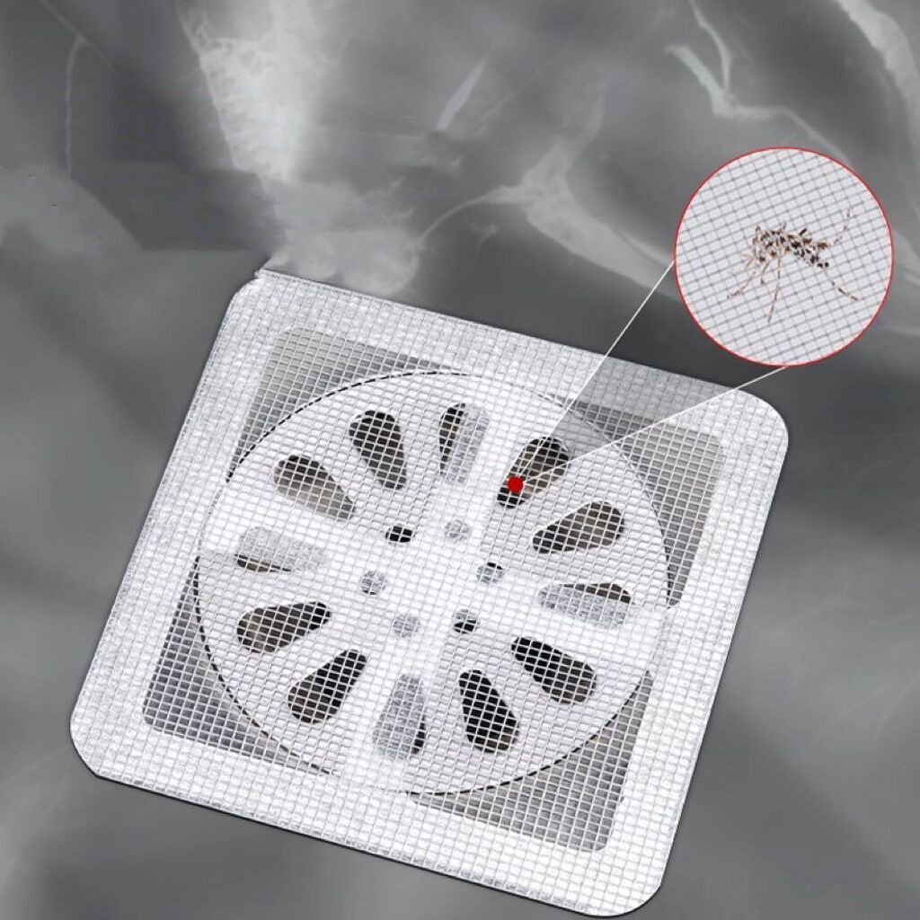 10pcs Floor Drain Stickers Anti Insect Self Adhesive Bathroom Hair Catcher Stickers Net Bathroom Shower Drain Filter Kitchen Anti-clogging