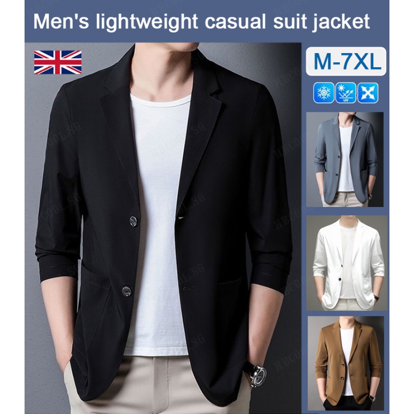 ?HOT?Men's Casual Blazers Lightweight Business Suit Jacket