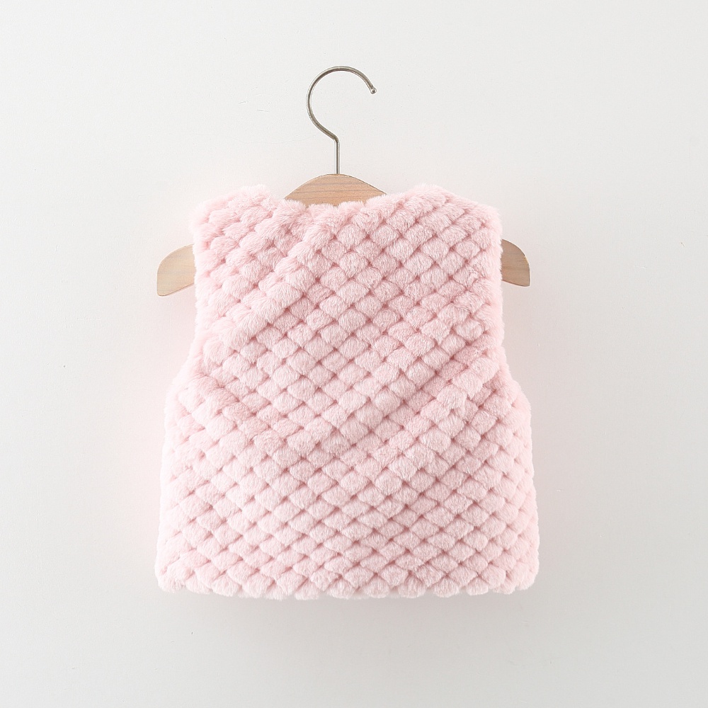 Winter Outerwear Baby Sleeveless Cardigan Lamb Wool Coat Send Bag_voghion.com