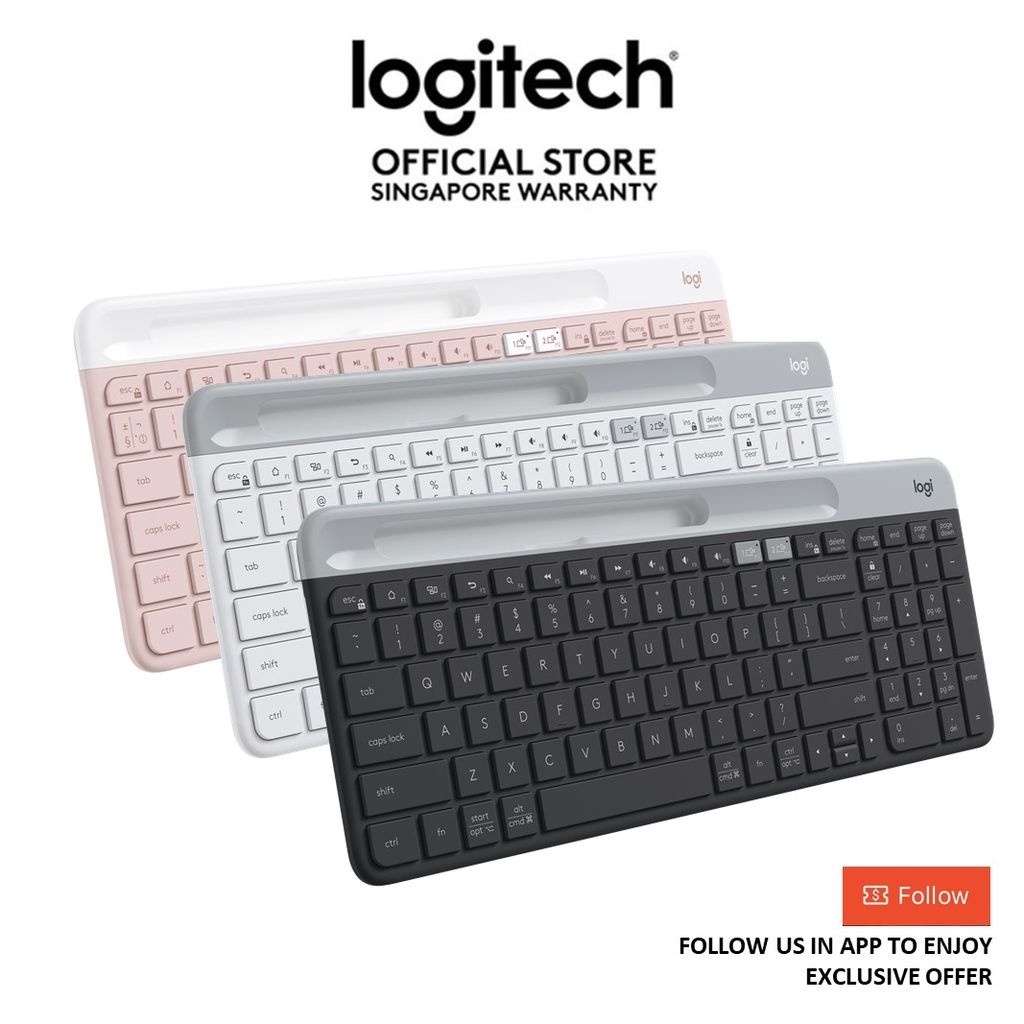 Logitech K580 Multi-Device Bluetooth Wireless Slient Keyboard with Logitech Flow Technology (logitech keyboard)