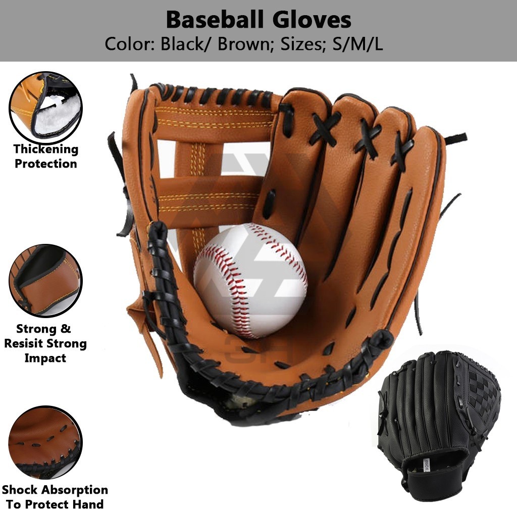 3H Fitness Baseball Gloves Softball Portable Professional Gloves Outdoor Practice Sports Glove