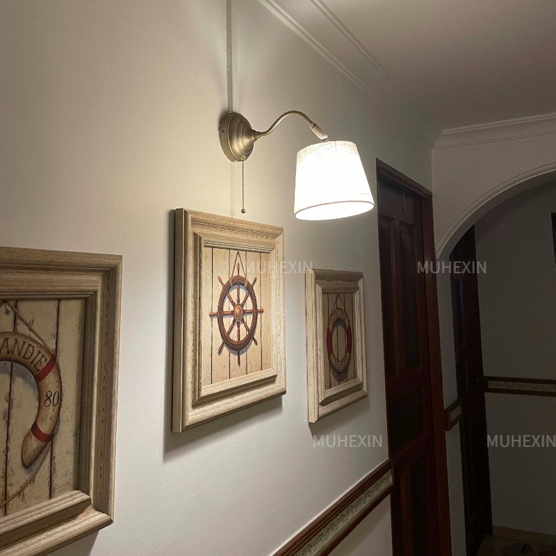 Abat-jour en tissu pour suspension, éclairage de bureau et lampes murales, décoration de la maison, abat-jour en tissu pour base de lampe E27, style nordique moderne_voghion.com