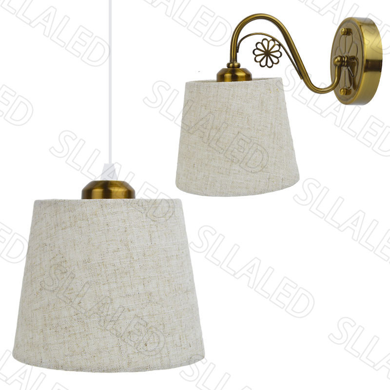 Abat-jour en tissu pour suspension, éclairage de bureau et lampes murales, décoration de la maison, abat-jour en tissu pour base de lampe E27, style nordique moderne_voghion.com