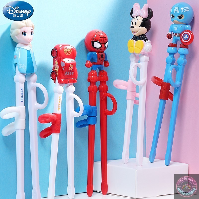?SG Stock? Disney / Marvel Tableware Kids Learning Training Beginner Chopsticks