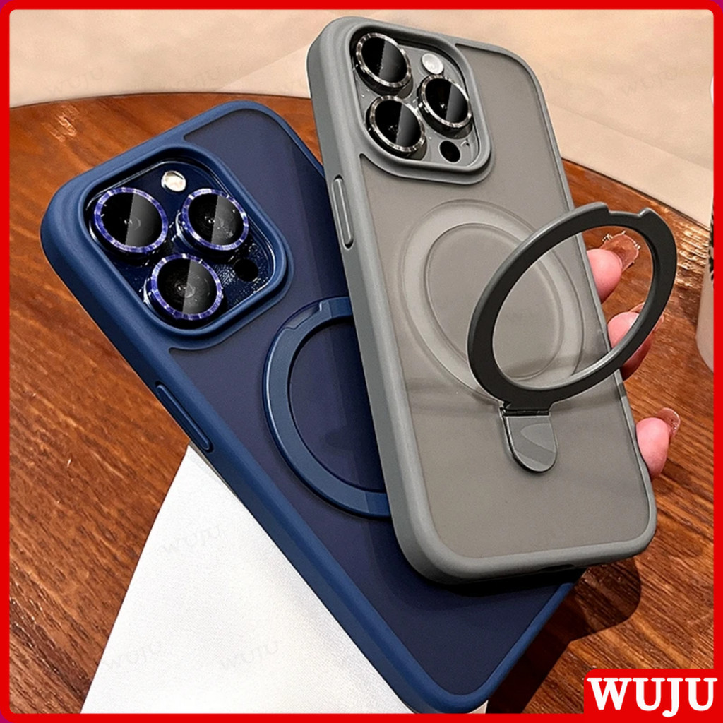 WUJU Ring Holder Case Compatible For iPhone 16 11 12 13 14 15 Pro Max Plus Case