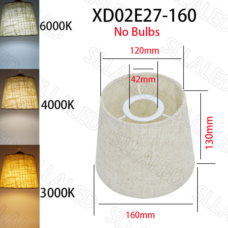 Abat-jour en tissu pour suspension, éclairage de bureau et lampes murales, décoration de la maison, abat-jour en tissu pour base de lampe E27, style nordique moderne_voghion.com