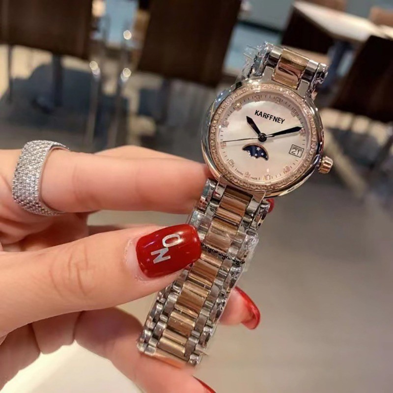 Montres-bracelets de bureau pour femmes Montre à quartz de luxe en diamant_voghion.com