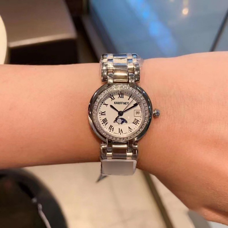 Montres-bracelets de bureau pour femmes Montre à quartz de luxe en diamant_voghion.com