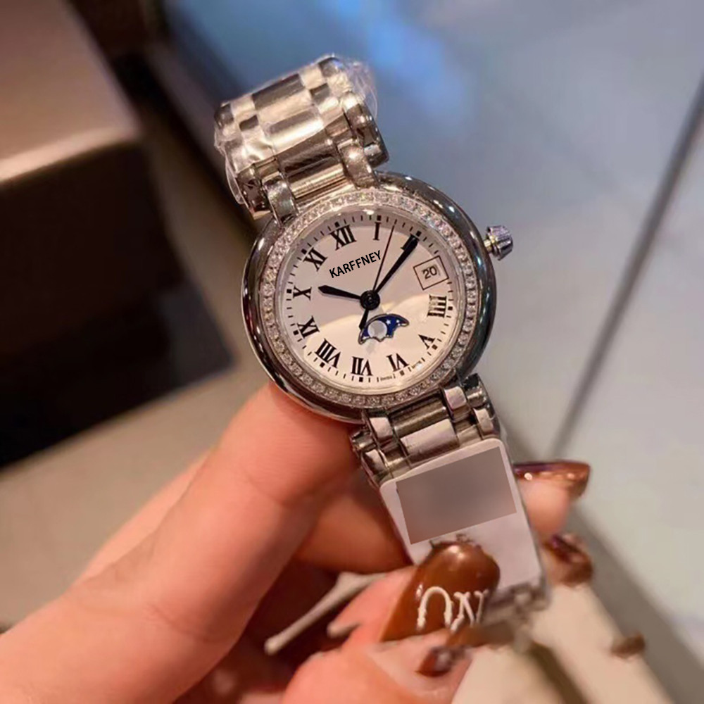 Montres-bracelets de bureau pour femmes Montre à quartz de luxe en diamant_voghion.com