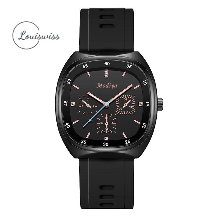 Louiswiss jam tangan wanita Perempuan original Waterproof Ladies Quartz watch Women Fashion Elegant Silicone Band Korean Style Ladies