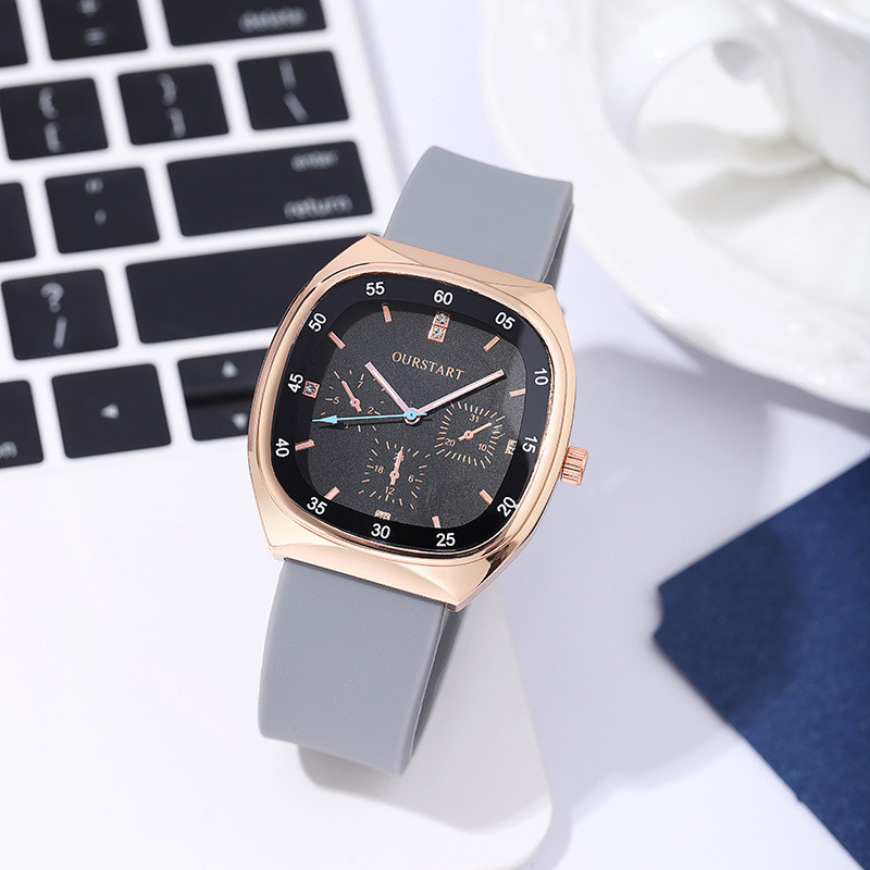 Silicone Diamond-Studded Women's Watch Women's Niche High-End Girl Quartz Watch Not Waterproof