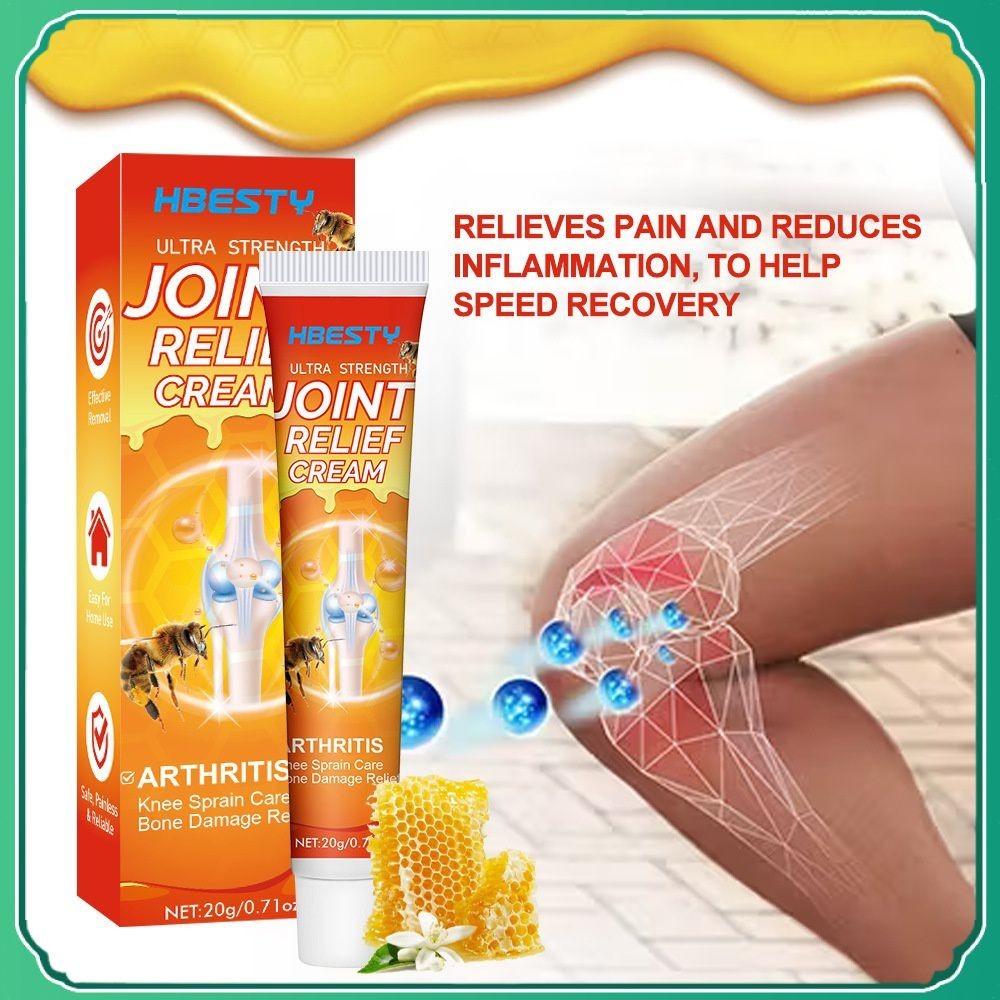Hbesty Bee Venom Knee Pain Relief Topical Bee Poison Cream Bee Venom Joint Care Gel Joint Care Cream uni