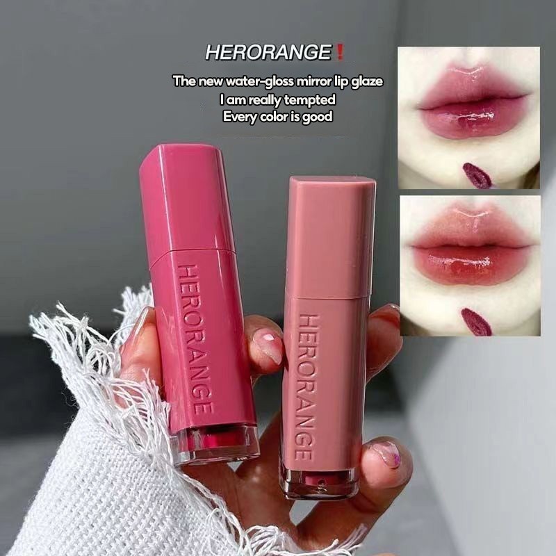 Herorange HERORANGE Mirror Gloss Lip Gloss Mirror Water Gloss Glass Lip Gloss Long-Lasting Moisturizing Lipstick
