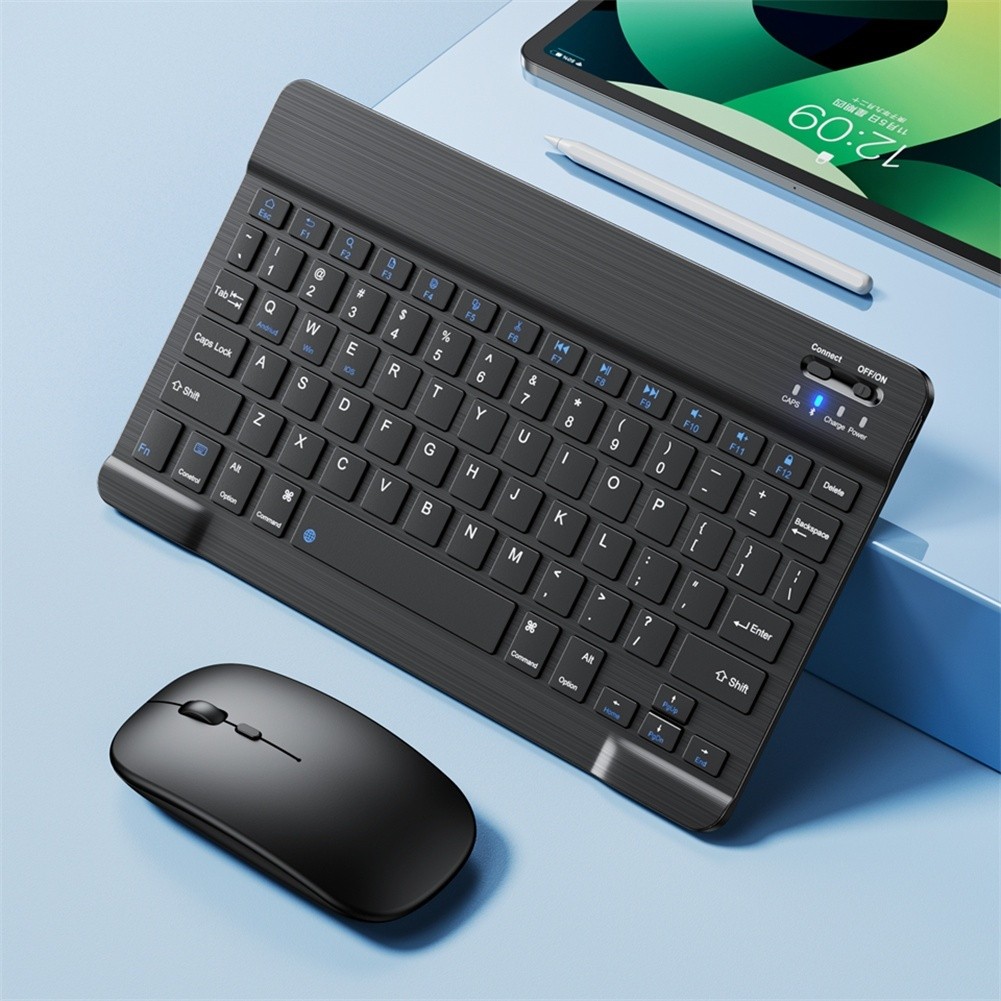 10inch Wireless Bluetooth Keyboard Mouse, rechargeable, silent, ultra-thin mini, suitable for IOS and Android Windows