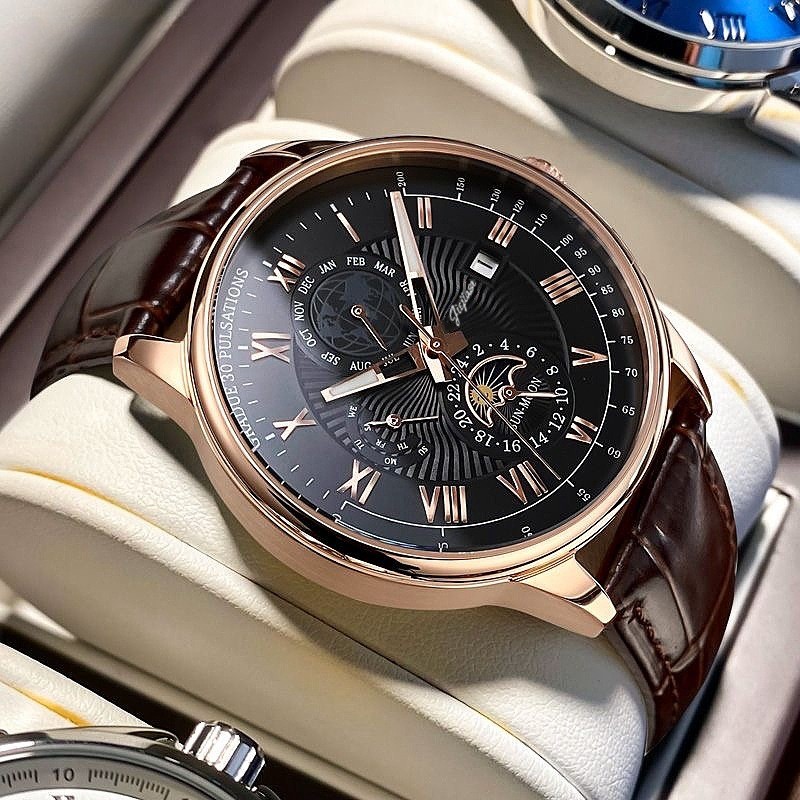 Kegllect Men Quartz Watch Business Large Dial Watches Luminous Pointer Life Waterproof Classic Wristwatch for Man