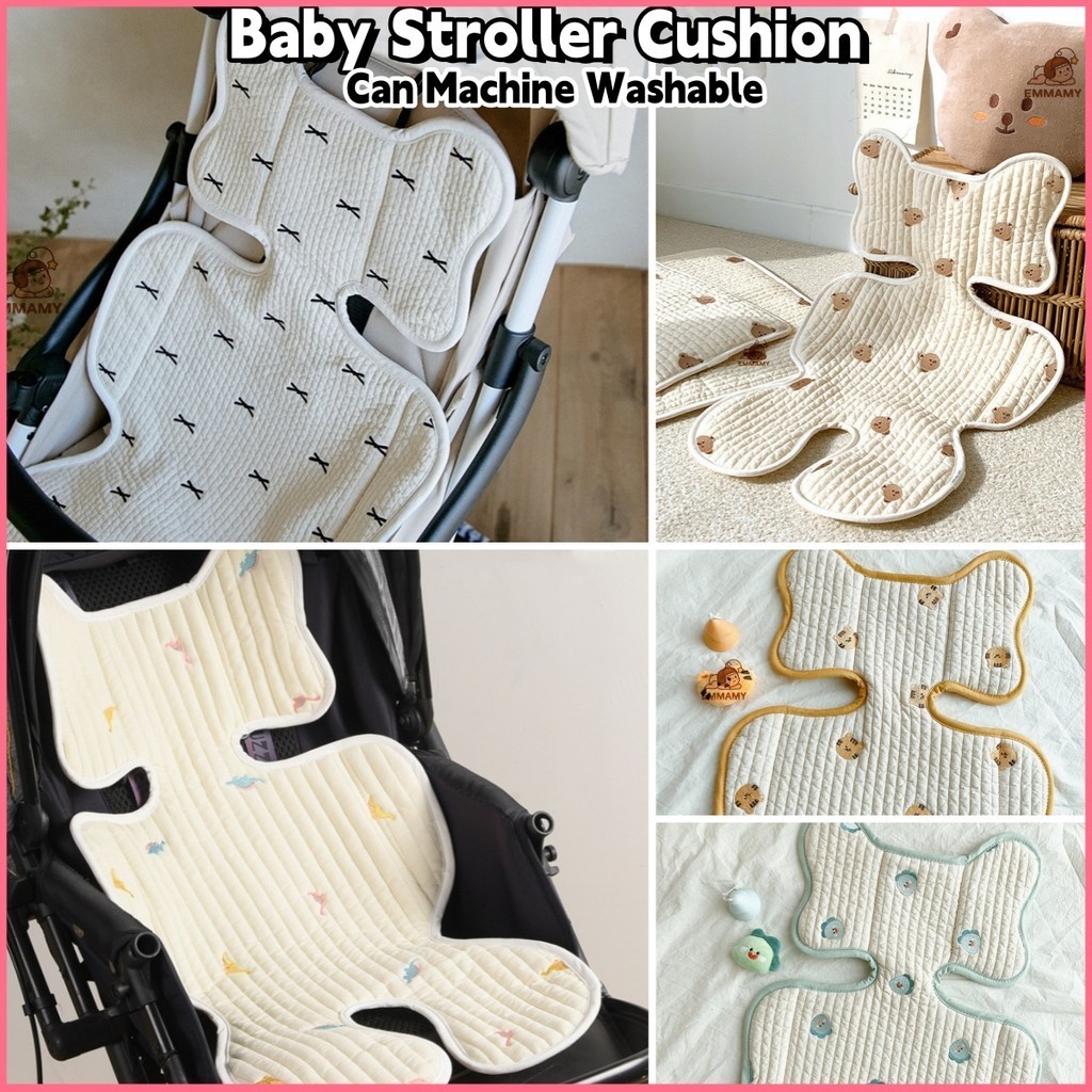 SG EmmAmy® Ins Baby Stroller Cushion Breathable Pure Cotton Can Machine Washable Universal Stroller Cotton Pad