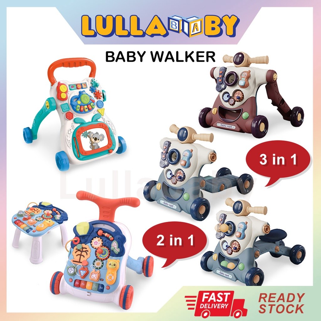 ?READY STOCK? Musical Baby Walker Baby Walkers Learning Walker Baby Push Walker Music Toddler Walk Assistance