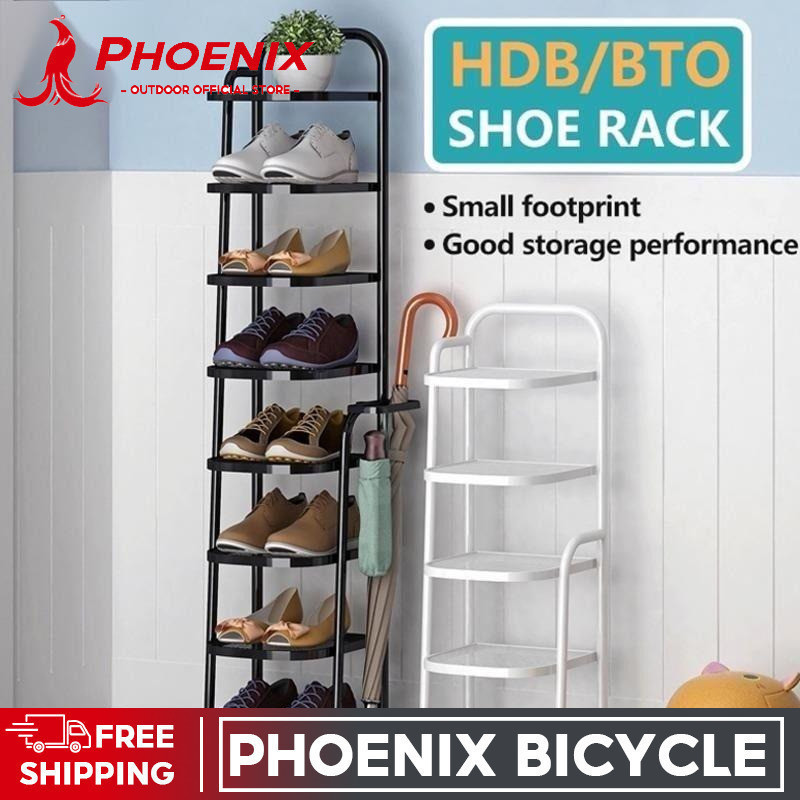 PHO Shoe Rack 3/5/7/8layer Enhanced Edition Iron Shoe Storage Upgraded Metal Shoe Rack/ Multi-layer Shoe Rack/ Bto Hdb Choice for Home PHO888