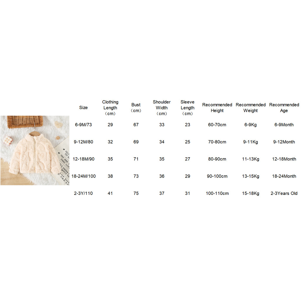 Cute Heart Shaped Plush Jacket Warm Baby Jacket For Autumn Winter Baby Girl Coat_voghion.com
