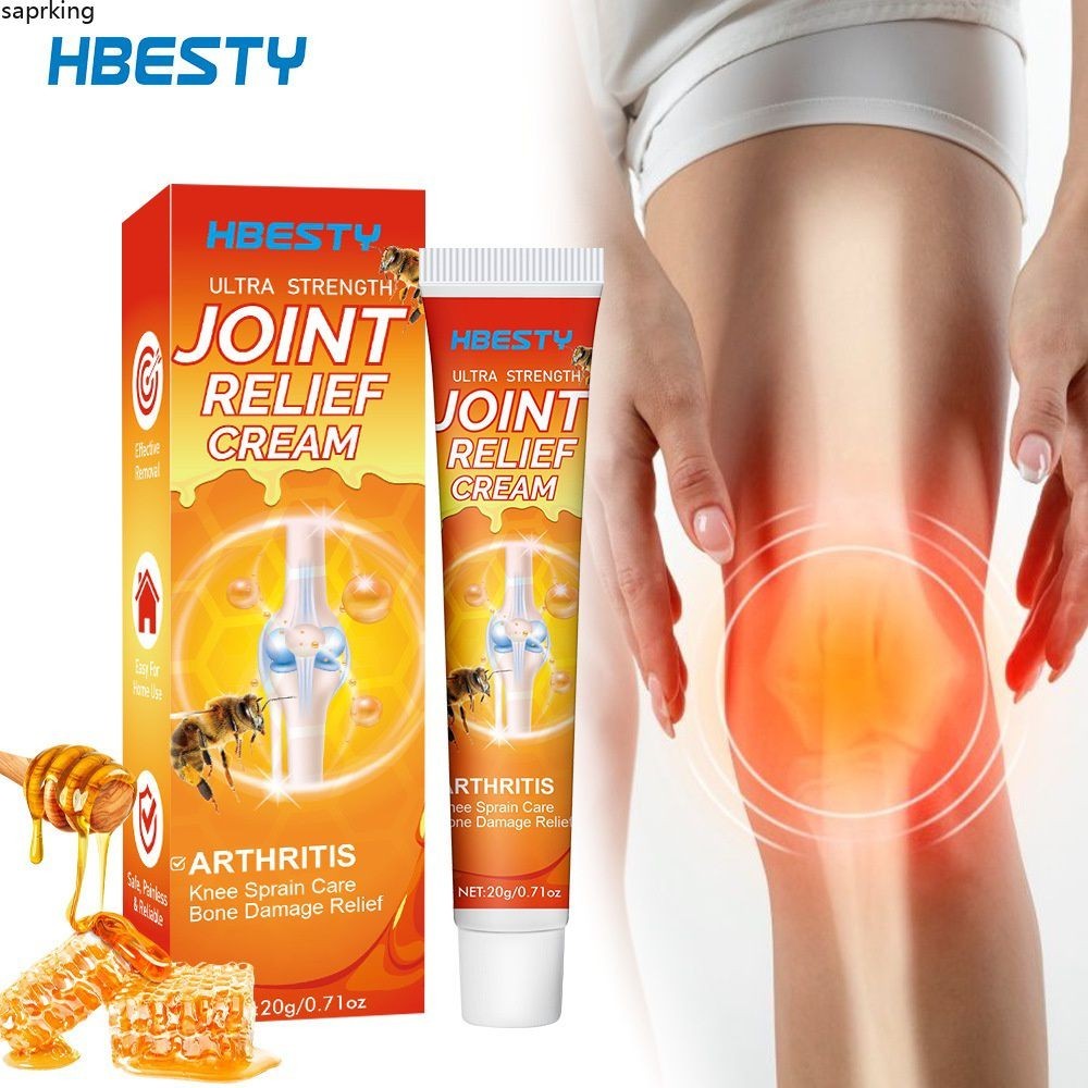Hbesty Bee Venom Knee Cream Knee Shoulder Neck Ankle Propolis Care Gel Joint Pain Relief Care Cream Plaster Rheumatoid Arthritis Analgesic Plaster Sparkling
